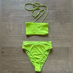 L*Space Neon Green Swimsuit Size M